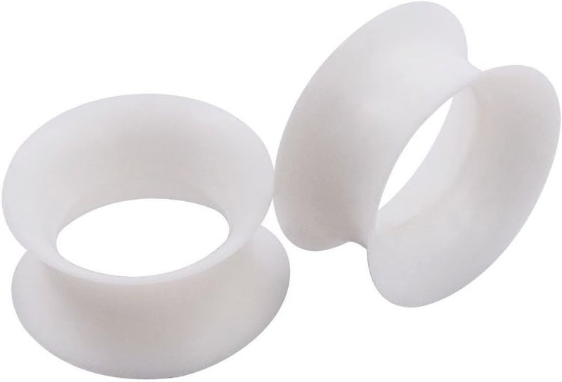 Oyaface 2 PC Extra Soft Silicone Flexible Ear Skin Tunnels Plugs Expanders Gauges Hollow Body Piercing 8G-25mm - Image 1